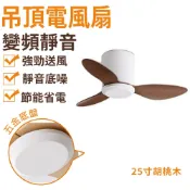 吸頂風扇 吸頂吊扇 工業吊扇 藝術吊扇 吊頂電風扇 變頻靜音臥室吊頂電風扇（25寸胡桃木）
