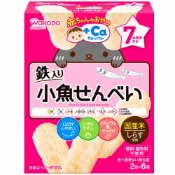 【DOKODEMO】朝日食品集團 嬰兒零食 鈣小魚餅乾2塊x6袋