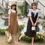 CCGIRL中大尺碼 浪漫抽繩背心裙長洋裝(不包含上衣)－共2色－適L～5L《31687 》大尺碼女裝 中大尺碼洋裝