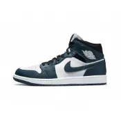 (店+)【NIKE 耐吉】Air Jordan 1 Mid Dark Teal 休閒鞋 黑曜石 554724-411 喬丹 AJ1 籃球鞋