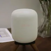 台湾出货＃實木桌面音響支架適用于蘋果HomePod 2二代一代防震避震板黑胡桃5.24