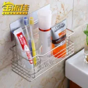 不銹鋼置物籃浴室置物架整理收納架壁掛式免打孔廚房瀝水架儲物 UM有米家居