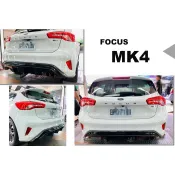 超級團隊S.T.G 福特 FORD FOCUS MK4 ST-LINE 專用 5門 五門 RS 樣式 四出 亮黑 後下巴