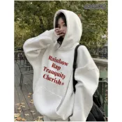 現貨直出 帽t 寬鬆帽t 韓國帽t 灰色帽t 連帽上衣 連帽大學t 慵懶風上衣 大尺碼女裝 顯瘦衣服 秋冬新款穿搭 日系
