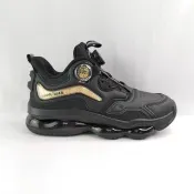 【GOODYEAR 固特異】旋轉扣全氣墊慢跑鞋 大童運動鞋 女鞋 免綁鞋帶(GAKR58700黑)