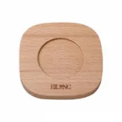 【陽信商店街】【日月星茶業】EILONG宜龍經典原木杯托/櫸木（兩入）