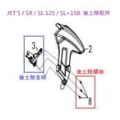 SYM三陽 原廠 JET S SR SL 125 SL+ 158 後土除支架 土除螺絲 後擋泥 後輪 後擋泥板配件 公司