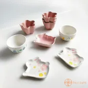 (店+)【Daylight】造型醬料碟 陶瓷碟 沾醬碟 火鍋醬料碗 醬油碟 櫻花碟 味碟 交換禮物 聖誕禮物