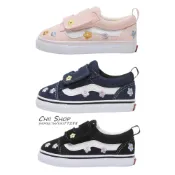 零碼現貨 日本 VANS OLD SKOOL 小童12-16.5 花卉刺繡 魔鬼氈 黑色 粉色 牛仔藍 V36TDL