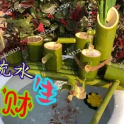 魚缸竹子流水造景 假山流水擺件 魚池裝飾過濾器 循環增氧流水擺設 水族箱造景裝飾 魚池景觀流水裝置aa693520