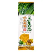 鑫富皇 三星蔥地瓜脆餅 (90g) | 酥脆餅乾 台灣宜蘭特產 古早味零食 休閒食品 薄片餅乾 香脆片 地瓜餅