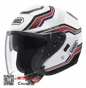 傳璽騎士部品 【Shoei J-Cruise】STOLD內建式墨片 3/4罩型安全帽 休閒通勤 灰黑 灰黑 藍白 紅白