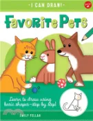 【三民網路書店】Favorite Pets: Learn to draw using basic shapes--step by step! 作者：Emily Fellah
