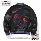 臺灣倉🚚⭐橫須賀2026秋季新款刺繡夾克外套男個性小眾鷹繡花夜鴉重工復古潮