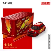 CoolCar 1/64 閃電麥坤 MINI COOPER 集裝箱套裝 合金模型車 迷你 收納貨櫃 小車 汽車總動員