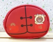 【震撼精品百貨】LINE FRIENDS 兔兔、熊大 熊大化妝包-紅*65210 震撼日式精品百貨