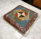 【名佳利家具生活館】單片式牛皮坐墊 53x53cm 木椅座墊 沙發坐墊 牛皮椅墊 和室墊 不規則顏色拼花 滿11片免運費