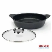 春佰億時尚生活館 派樂嚴選 Wonder Mama 韓國原裝-銀河黑鈦晶酒滴料理鍋32cm(附蓋+贈刨削刀2件組)壽喜燒鍋 水滴鍋 火鍋 湯鍋 酒滴鍋 料理湯鍋