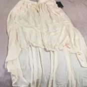 全新吊牌未拆歐洲品牌Zara Basic光澤感杏色前短後長雪紡長裙