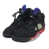 【DOKODEMO】【5積分】全新未使用 ▲耐克 CZ1786-001 AIR JORDAN 5 RETRO TOP 3 繫帶皮革運動鞋 黑色 多色 26公分 男款