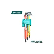 (店+)【Pro’sKit 寶工】HW-230BL 彩色加長球頭內六角扳手組 (9支組)