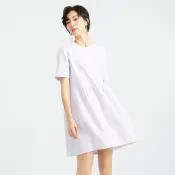【ERSS】女裝 洋裝 連身裙 孕婦洋裝 孕婦裝夏天 連衣裙 寬鬆 舒適 純棉 粉紫色 【S90026】 