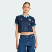 【adidas 愛迪達】 世界盃 德國 客場球迷版 短版短袖球衣  吸濕排汗 女 KE8080