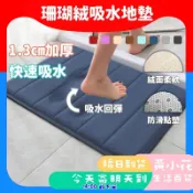 🚀蝦皮隔日配達🔥珊瑚絨地墊 地毯 踏巾 防滑地墊 浴室 廚房地墊 臥室 腳踏墊 吸水地墊