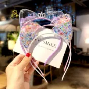 韓國髮箍 可愛髮箍 貓耳朵髮箍 兒童髮箍 皇冠 頭箍 兒童髮箍 亮片髮箍 公主髮箍 髮飾 鑽石髮箍 貓咪髮箍 珍珠髮箍