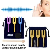 Tshitoli-3 件鋁製音叉帶木錘人造水晶包 4096/4160/4225Hz 治療儀音叉瑜伽冥想放鬆配件