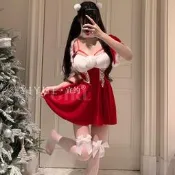 【可開發票】【情趣】情趣內衣聖誕節服裝cosplay夜店演出制服甜美連衣裙套裝8877【满额免運】