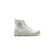 (店+)【Palladium】PALLADIUM 休閒鞋 PAMPA HI ZIP ORGANIC 米白 拉鍊 帆布軍靴 男女 79101-116