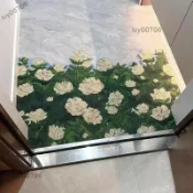 新款油畫風入戶門地墊 可水洗 加密絲圈 大門防滑地墊刮泥地墊 進門地墊 腳踏墊玄關 絲圈地墊 除塵防滑 門口地墊