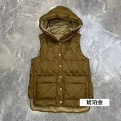 [巴黎精品] 真羽絨90%白鴨絨羽絨背心羽絨衣外套-保暖連帽馬甲雙面穿輕薄女外套5色p1bl5