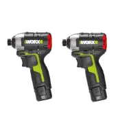 (店+)【WORX 威克士】12V 衝擊起子機 起子機 電動起子 無刷鋰電衝擊起子機雙機組 WU132+WU132 組合套組 工具箱 雙2.0電池 WU922
