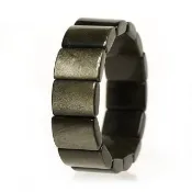 【正佳珠寶】金曜石 高品金沙金曜 15x20mm 寬版金曜石手排｜日本彈力繩
