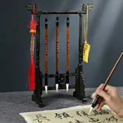極致甄選 【台灣公司 可開發票】實木文昌筆金榜題名筆架毛筆掛架開過的文昌塔套裝筆掛四支擺件