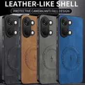 適用於 OnePlus Nord 3 5G 後蓋親膚防震磁性 PU 皮套