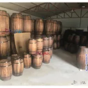 【熱銷】橡木桶酒桶木桶實木婚慶裝飾啤酒桶酒莊擺件陳列木製木酒桶定做