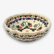 【SOLO 波蘭陶】波蘭製 Vena 波蘭陶 12CM 波浪碗 野草莓花系列