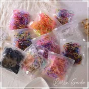 (店+)約250條 彩色橡皮筋 果凍色 黑色橡皮筋 透明橡皮筋 髮圈 綁頭髮橡皮筋 橡皮筋髮圈 橡皮圈 小皮筋 綁頭髮
