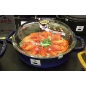 1235團購特價-法國 Staub 28cm 多功能 鑄鐵鍋 琺瑯鍋 蜂巢鍋 蜂巢鍋底 玻璃蓋