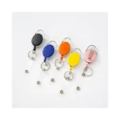 (店+)憶香許快樂購 TY02 橢圓形 實色易拉扣 易拉得 伸縮扣 證件扣 伸縮鑰匙扣 防丟失 識別證拉環 伸縮扣環 回彈