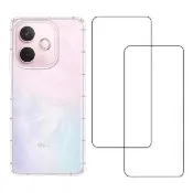 【RedMoon】OPPO A6s/A6x/A5Pro 5G 手機殼貼3件組 空壓殼鏡頭增高版-9H玻璃保貼2入