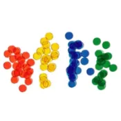 圓形透明片 （1英吋，4色，100 PCS) USL 遊思樂 教具