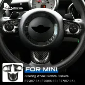 寓偉 MINI Cooper 碳纖維方向盤按鍵貼 花花公子 Clubman R55 R56 R57 專用 卡夢貼 內裝 改裝