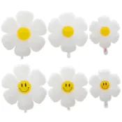 【暖暖~24h發】爆款ins小雛菊鋁箔氣球生日派對戶外拍照道具雞蛋花鋁膜氣球