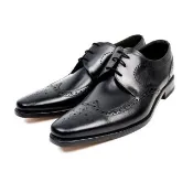 【Loake】經典翼紋雕花德比鞋 黑色(LK2203-BL)
