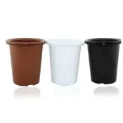 緹娜嚴選 tinaestore 【雙層圓形控根花盆-DR120A-H-內徑12*外徑15*高16cm-2件/套-3套/組】 PP環保塑膠套盆 加厚促生長 植物盆透氣花盆-5101023