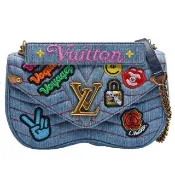 【Louis Vuitton 路易威登】M67538 NEW WAVE系列標誌徽章單寧手提/肩背包(展示品)
